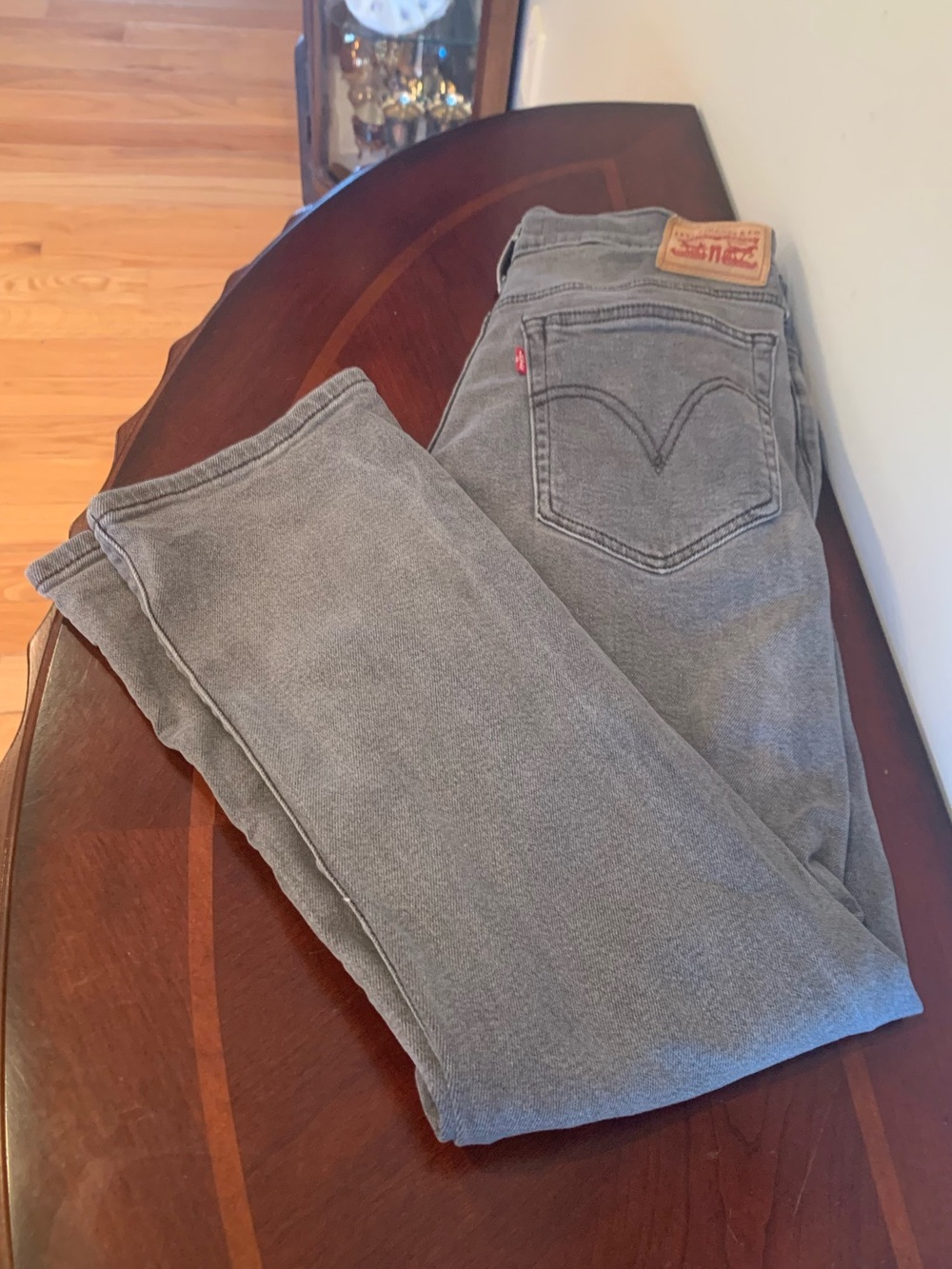 Levi's Gray Wedgie Straight Button Fly Jeans